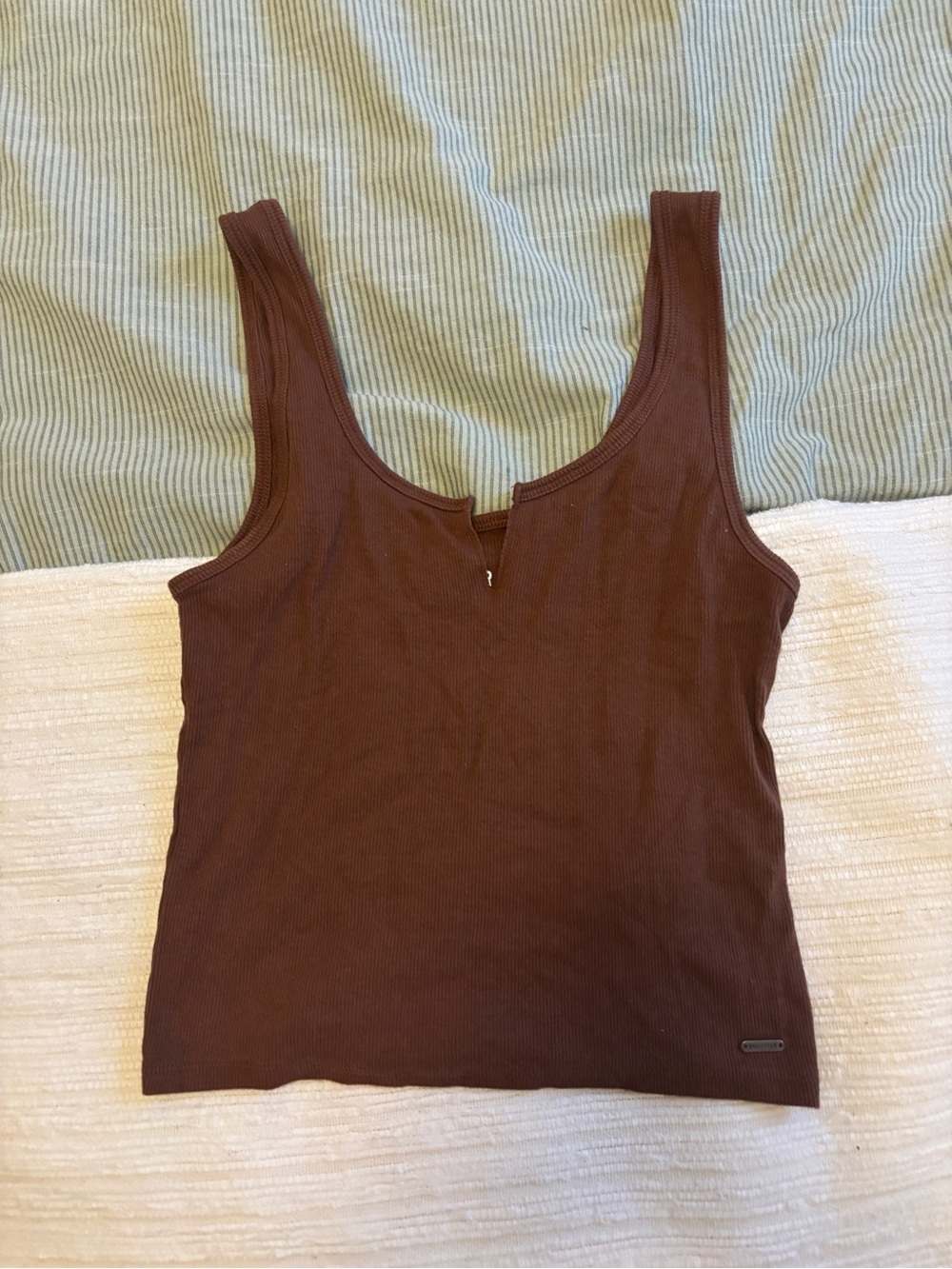 Women’s Brown Ribbed Tank Top - Hollister